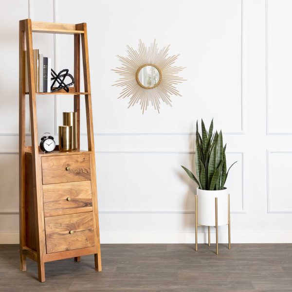 26 Round Gold Metal Sunburst Framed Wall Mirror - Image 2
