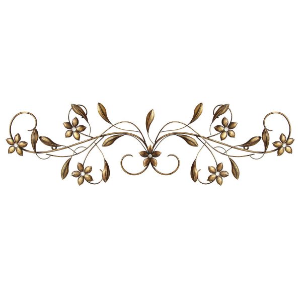 Antique Gold Metal Scroll Wall Decor - Image 4