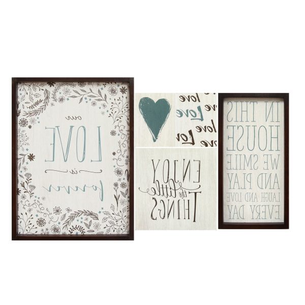 24 X 1 X 18 5Pcs Multi-color Love Is Forever Wall Art - Image 4