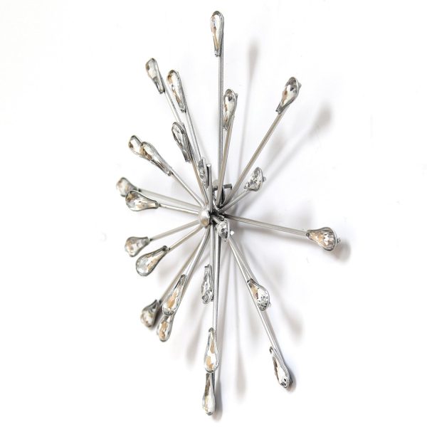 Acrylic Burst Silver Metal Wall Decor - Image 4