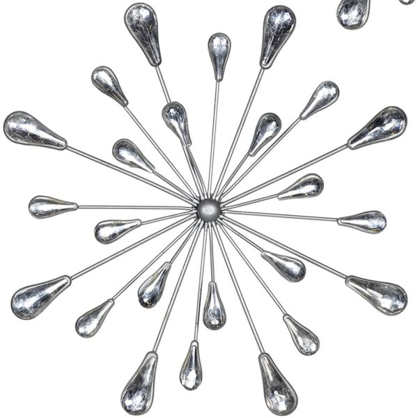 Acrylic Burst Silver Metal Wall Decor - Image 5