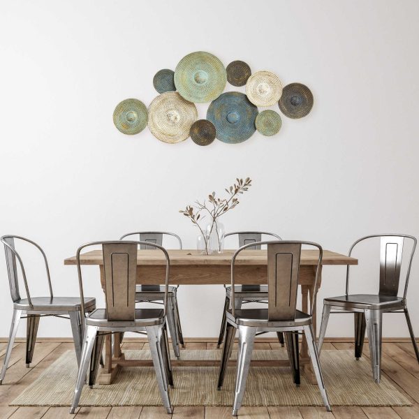 Textured Metal Plates Wall Decor - Image 2