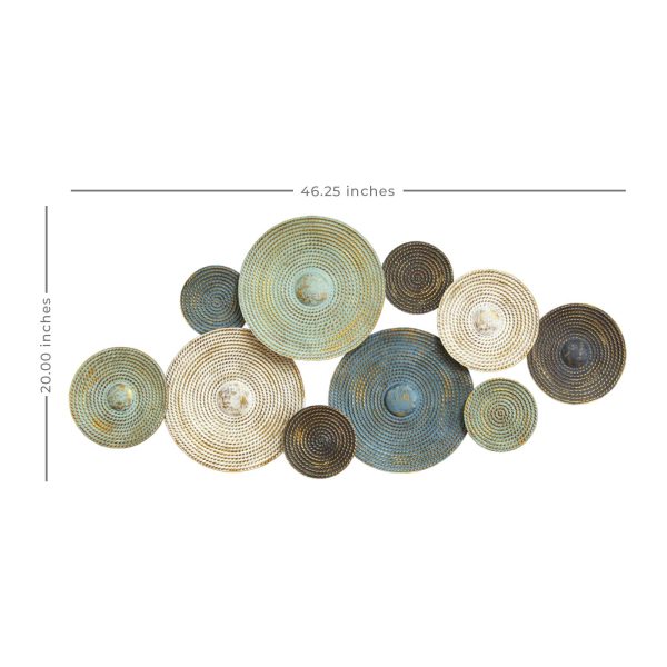 Textured Metal Plates Wall Decor - Image 3