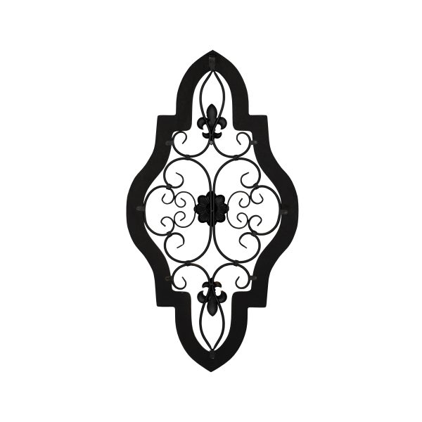 French Country White-Wash Metal Scroll Wall Decor - Image 4