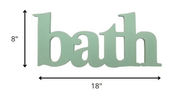 Seafoam Green Bath Word Wall Decor - Image 2