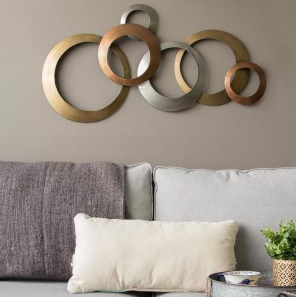 Multi-Metallic Ring Wall Decor - Image 2