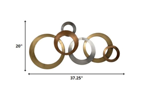 Multi-Metallic Ring Wall Decor - Image 3