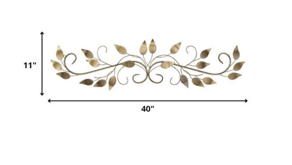 Brushed Gold Over The Door Metal Wall Decor - Image 4