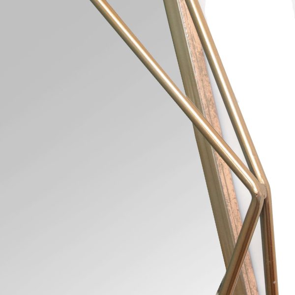 Gold Metal Octagon Framed Wall Mirror - Image 3