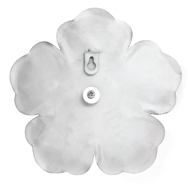 Set of Three Alluring White Metal Flowers Wall Art - Image 3