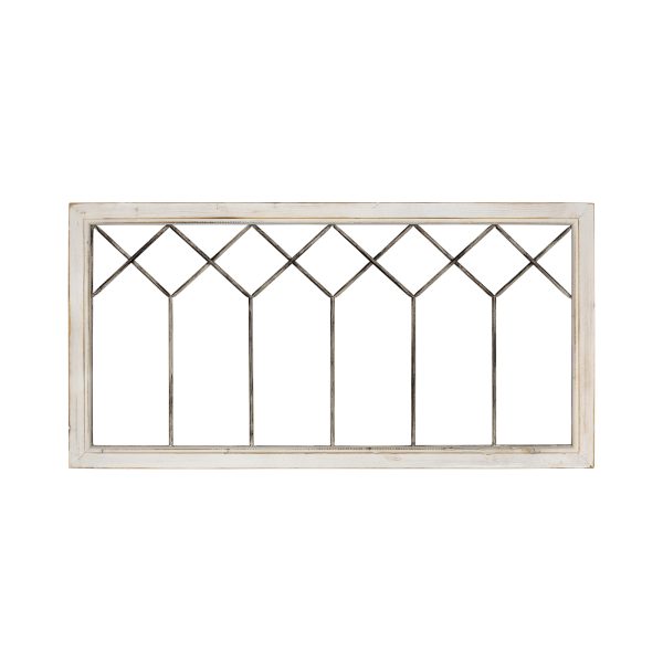 Distressed White Metal and Wood Framed Wall Art - Image 4