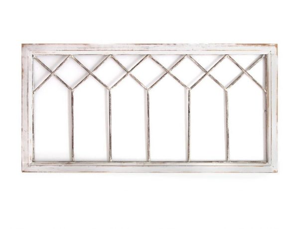 Distressed White Metal and Wood Framed Wall Art - Image 3