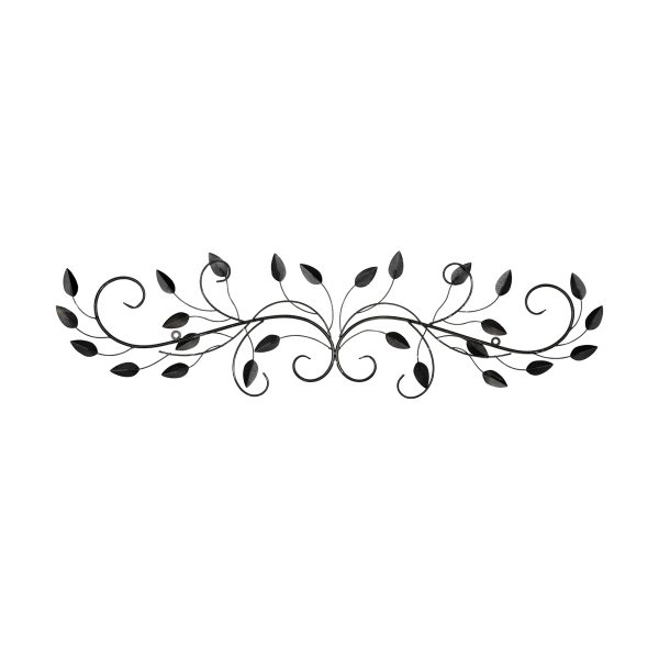 Patina Scroll Metal Leaf Wall Decor - Image 4