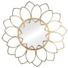Distressed Antique Bronze Solid Metal Wall Mirror