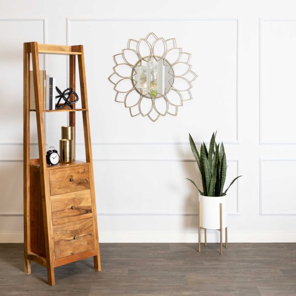 Distressed Antique Bronze Solid Metal Wall Mirror - Image 2