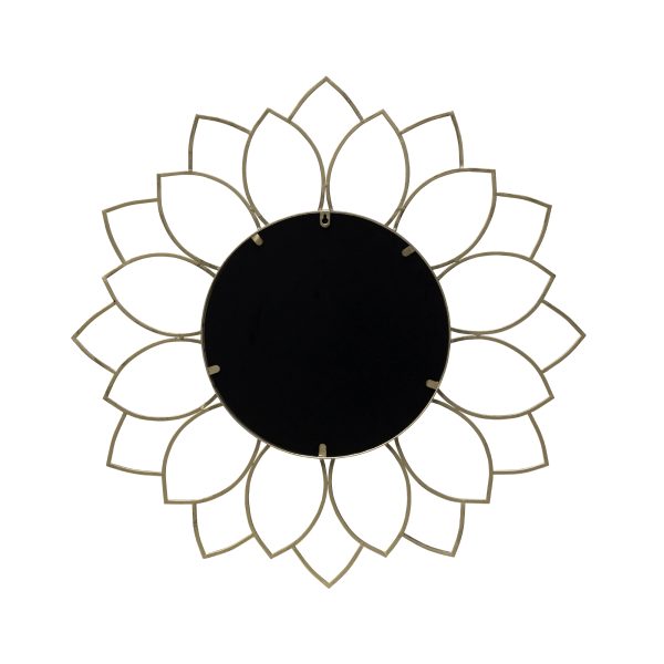 Distressed Antique Bronze Solid Metal Wall Mirror - Image 4