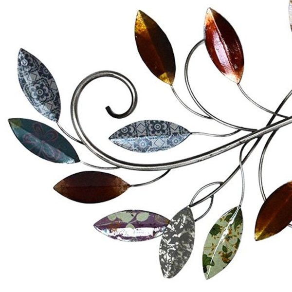 Multi Leaf Metal Scroll Wall Decor - Image 5