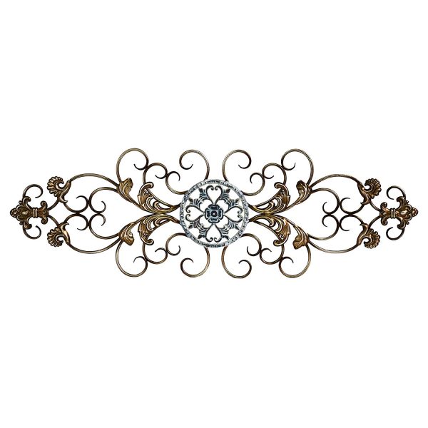 Traditional Blue and White Scroll Wall Decor