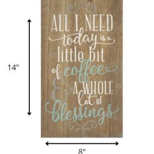 Brown Coffee And Blessings Wall Decor