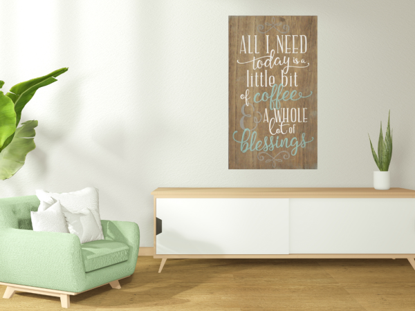 Brown Coffee And Blessings Wall Decor - Image 2