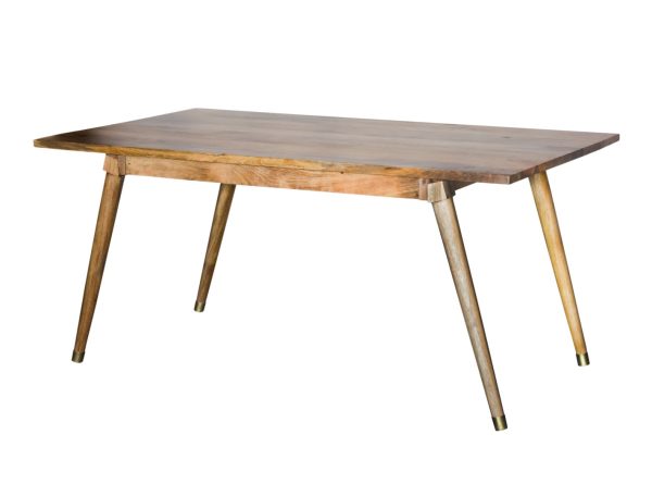 64" Naural Honey Finish Solid Wood Dining Table - Image 3