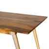 64" Naural Honey Finish Solid Wood Dining Table - Image 4