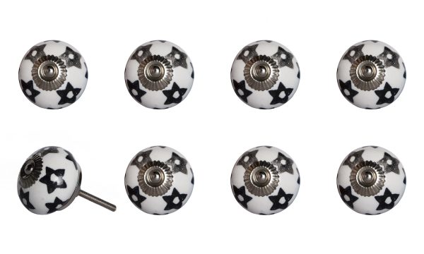 1.5" x 1.5" x 1.5" White Silver And Gray Knobs 8 Pack - Image 4