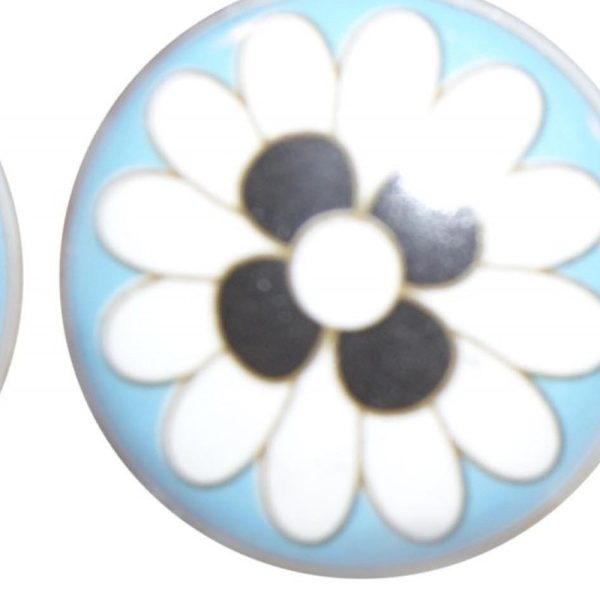 Charming Light Blue And Black Set of 8 Knobs - Image 3
