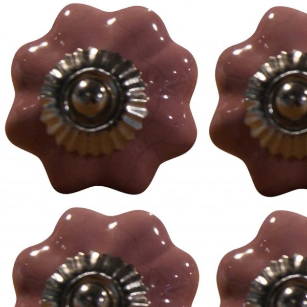 1.5" x 1.5" x 1.5" Glossy Pink Silver And Red  Knobs 8 Pack - Image 4