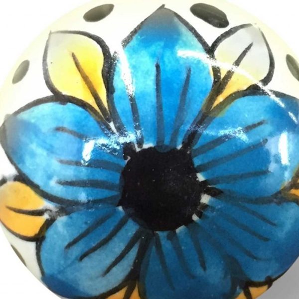 1.5" x 1.5" x 1.5" Blue Black And Yellow  Knobs 8 Pack - Image 3