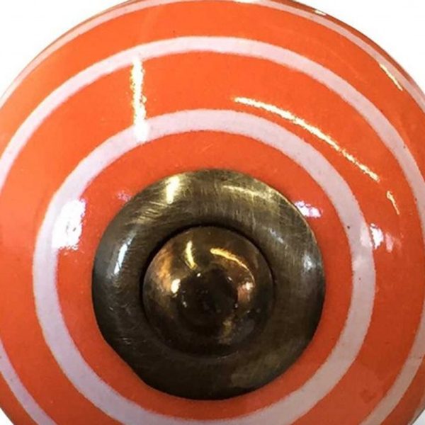 1.5" x 1.5" x 1.5" Bronze White And Orange  Knobs 8 Pack - Image 4