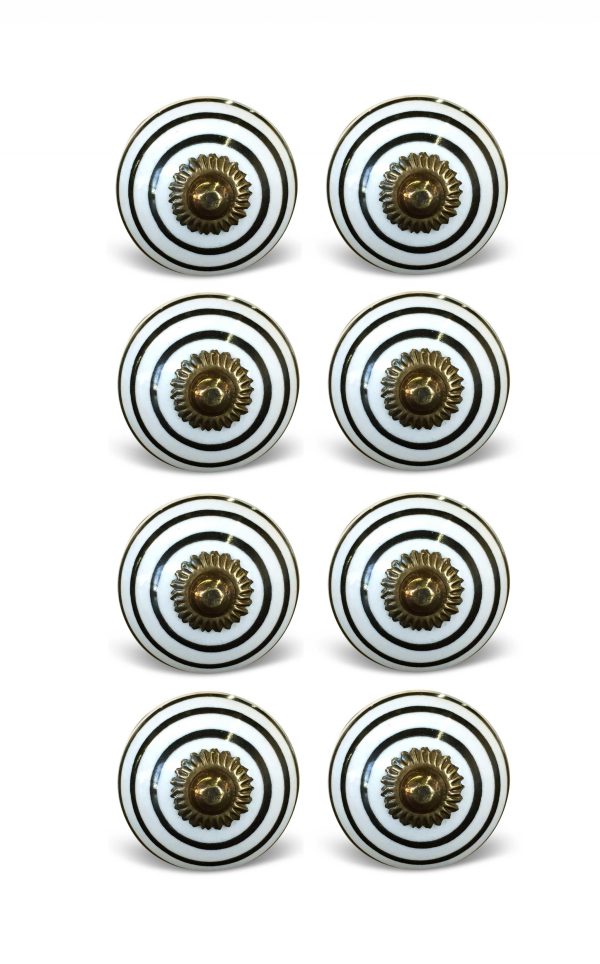 1.5" x 1.5" x 1.5" Hues Of Bronze White And Black  Knobs 8 Pack - Image 2