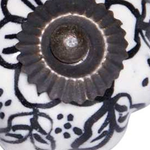 1.5" x 1.5" x 1.5" White Black and Gold  Knobs 12 Pack - Image 4