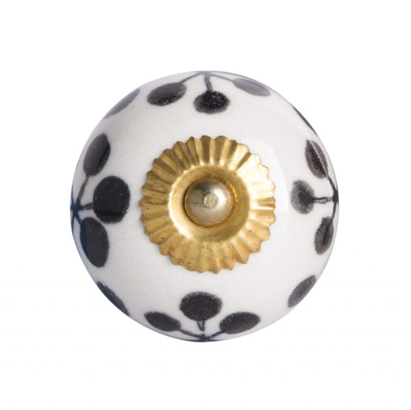 1.5" x 1.5" x 1.5" White Black and Yellow  Knobs 12 Pack - Image 3
