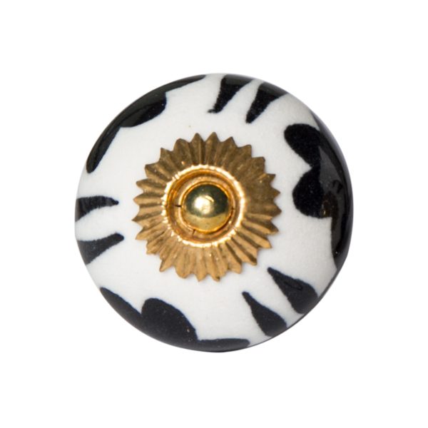 1.5" x 1.5" x 1.5" White Black and Yellow  Knobs 12 Pack - Image 3