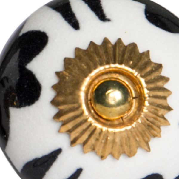 1.5" x 1.5" x 1.5" White Black and Yellow  Knobs 12 Pack - Image 5