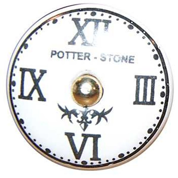1.5" x 1.5" x 1.5" White Black and Gold  Knobs 12 Pack - Image 4
