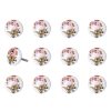 Floral White and Pink Set of 12 Knobs - Image 2