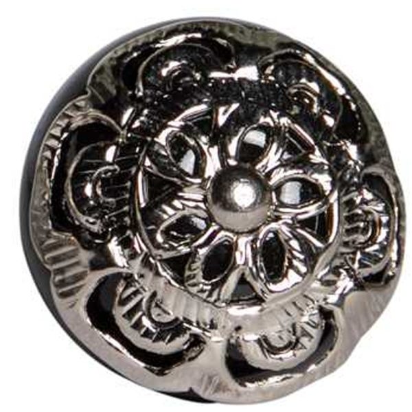 1.5" x 1.5" x 1.5" Black and Chrome  Knobs 12 Pack - Image 4