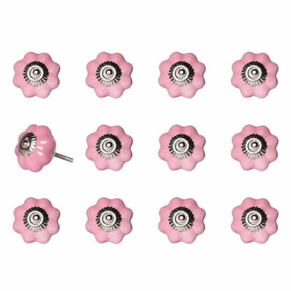 1.5" x 1.5" x 1.5" Pink Silver asnd Red Knobs 12 Pack - Image 2