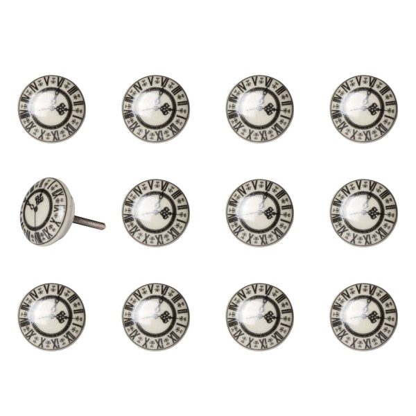 1.5" x 1.5" x 1.5" Cream Black and Gray  Knobs 12 Pack - Image 2