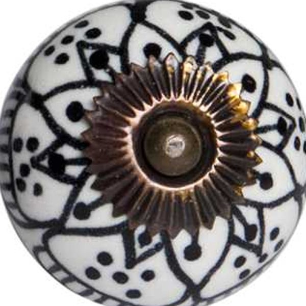 1.5" x 1.5" x 1.5" Black White Copper  Knobs 12 Pack - Image 4