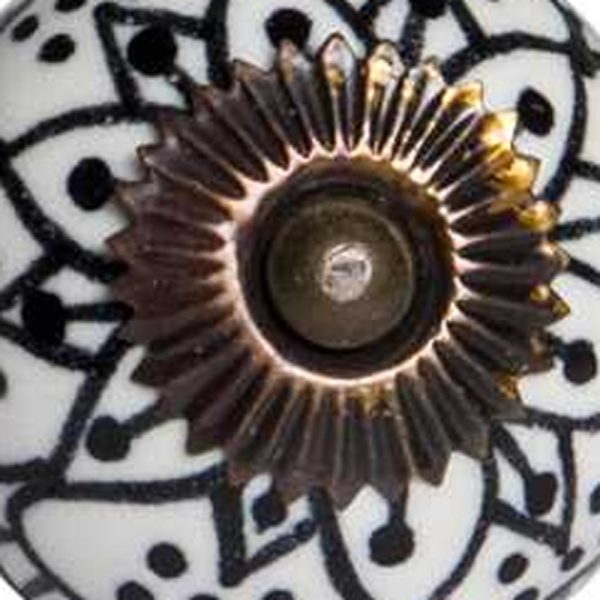 1.5" x 1.5" x 1.5" Black White Copper  Knobs 12 Pack - Image 5