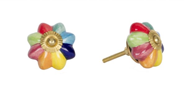 1.5" x 1.5" x 1.5" Green Blue Red and Yellow  Knobs 12 Pack - Image 2