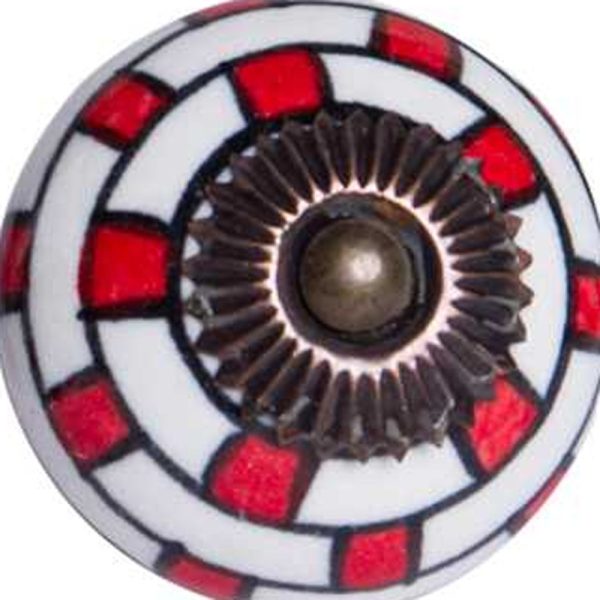 1.5" x 1.5" x 1.5" White Red and Navy Knobs 12 Pack - Image 4