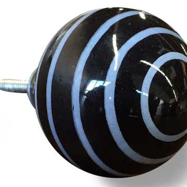 1.5" x 1.5" x 1.5" Black and Light Blue Knobs 12 Pack - Image 4