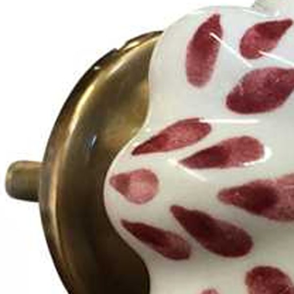 1.5" x 1.5" x 1.5" White Burgundy and Copper Knobs 12 Pack - Image 5