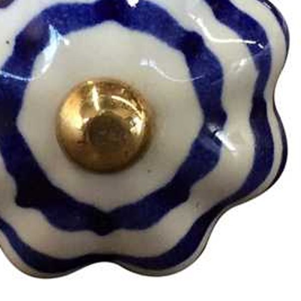 1.5" x 1.5" x 1.5" White Blue and Copper  Knobs 12 Pack - Image 5