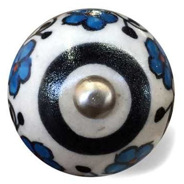 1.5" x 1.5" x 1.5" White Black and Navy  Knobs 12 Pack - Image 4