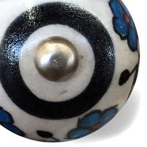 1.5" x 1.5" x 1.5" White Black and Navy  Knobs 12 Pack - Image 5